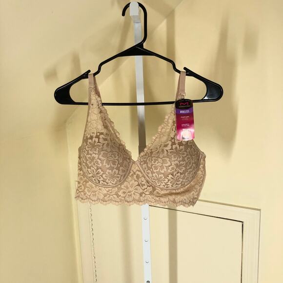 Maidenform NWT Women's Wireless Convertible Foam Cups Beige Bra Size 40B - Picture 1 of 6